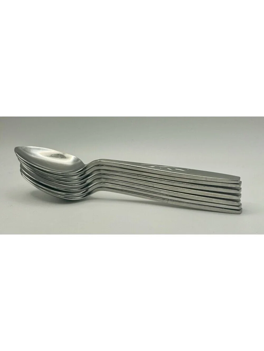 7- ONEIDA HEIRLOOM Cube Mark WILL O' WISP Stainless Teaspoon Lot ~6 1/8